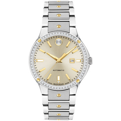 Women's Se Automatic Swiss Automatic Silver-Tone Stainless Steel Yellow Physical Vapor Deposition Bracelet Watch 33mm
