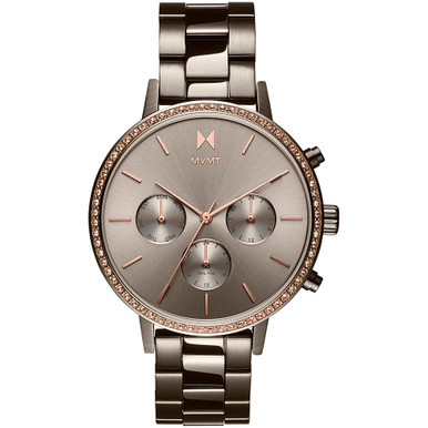 Women's Chronograph Crystal Nova Taupe-Tone Bracelet Watch 38mm