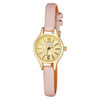 Women's Petite Case Pink Polyurethane Strap Watch 23mm