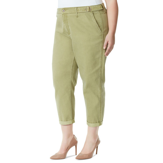 Plus Size Mika Bestie Adjustable-Waist Cuffed Chino Pants