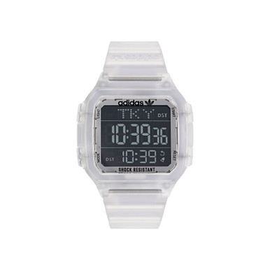 Unisex Gmt Digital One Gmt Clear Resin Strap Watch 47mm