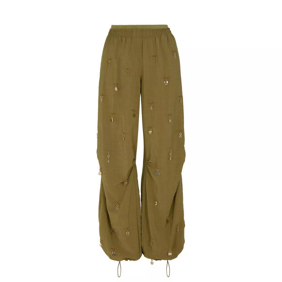 Women's Ruched Wide-Leg Pants