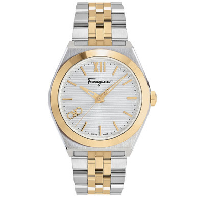 Men's Swiss Vega Two-Tone Stainless Steel Bracelet Watch 40mm