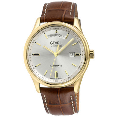 Men's Excelsior Swiss Automatic Brown Leather Watch 42mm