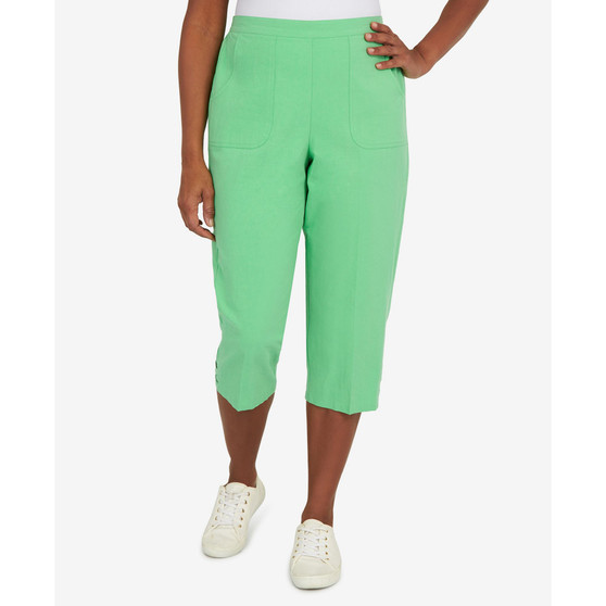 Women's Criss Cross Structured Capri Pants
