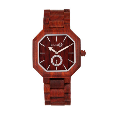 Acadia Wood Bracelet Watch Red 43Mm