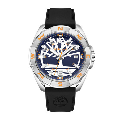 Men's Carrigan Black Silicon Strap Watch, 44mm