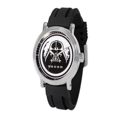 Men's Disney Star Wars Darth Vader Alloy Black Rubber Strap Watch 44mm
