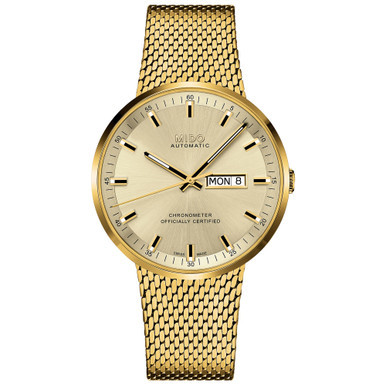 Men's Swiss Automatic Commander II Cosc Gold-Tone PVD Stainless Steel Bracelet Watch 42mm