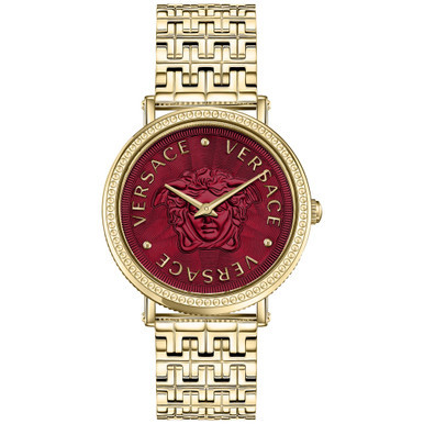Women's Swiss V-Dollar Gold Ion Plated Bracelet Watch 37mm