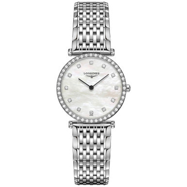 Women's Swiss La Grande Classique de Longines Diamond (3/8 ct. t.w.) Stainless Steel Bracelet Watch 29mm