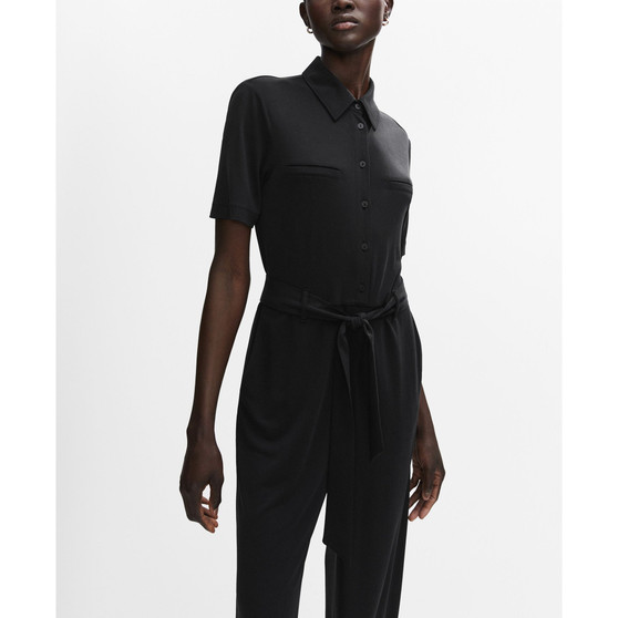 Women's Modal Shirt Style Jumpsuit