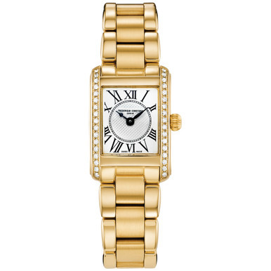 Women's Swiss Classics Carree Diamond (3/8 ct. t.w.) Gold-Tone Stainless Steel Bracelet Watch 23mm