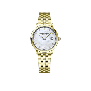 Women's Swiss Toccata Diamond-Accent Gold-Tone Stainless Steel Bracelet Watch 29mm