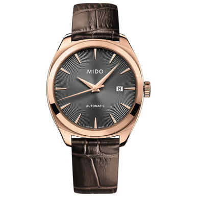 Men's Swiss Automatic Belluna Royal Brown Leather Strap Watch 41mm