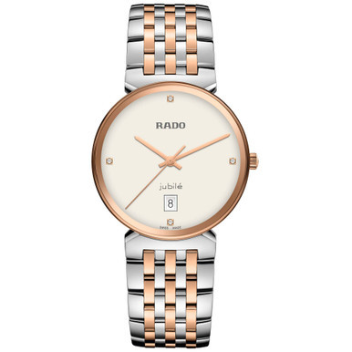 Women's Swiss Florence Diamond (1/6 ct. t.w.) Two-Tone Stainless Steel Bracelet Watch 38mm