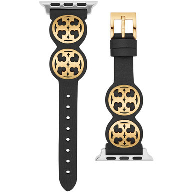 Miller Logo Studded Black Leather Strap For Apple Watch® 38mm/40mm