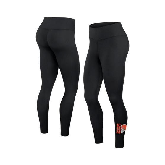 Women's Branded Black Cleveland Browns Wordmark Stacked Leggings