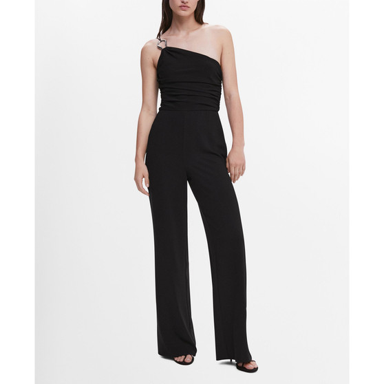 Women's Asymmetrical Metallic Detail Jumpsuit