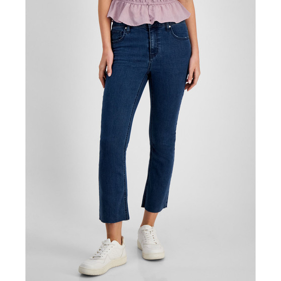 Women's Cropped Flare-Leg Frayed Jeans