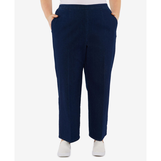 Plus Size Moody Blues Fitted Average Length Denim Pants