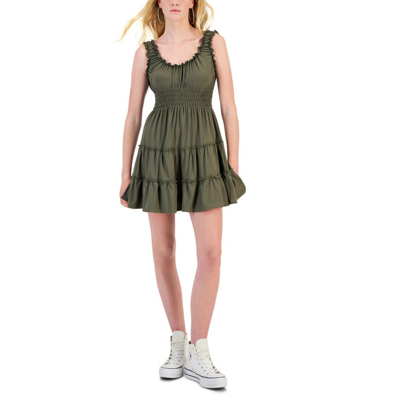 Juniors' Smocked-Waist Knit Dress