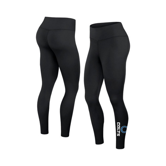 Women's Branded Black Indianapolis Colts Wordmark Stacked Leggings
