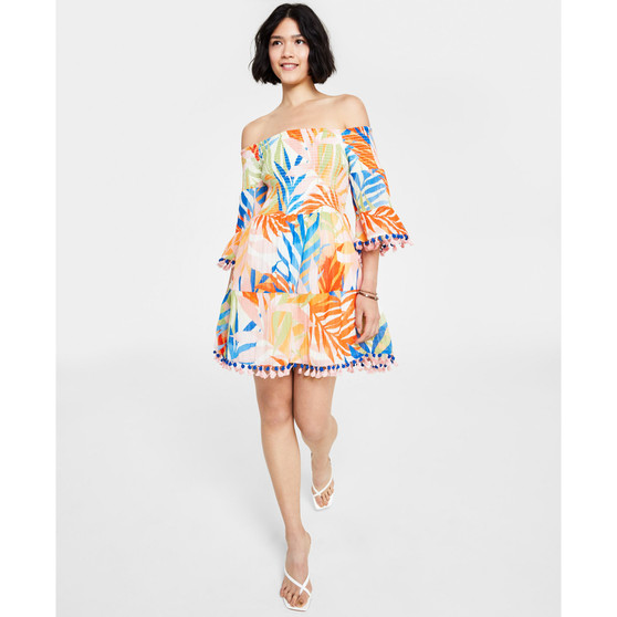 Women's Charlotte Off-The-Shoulder Printed Gauze Dress