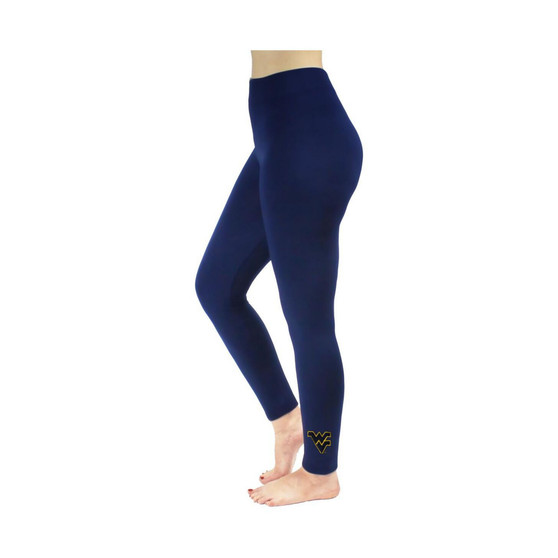 Women's Navy West Virginia Mountaineers Fleece Leggings