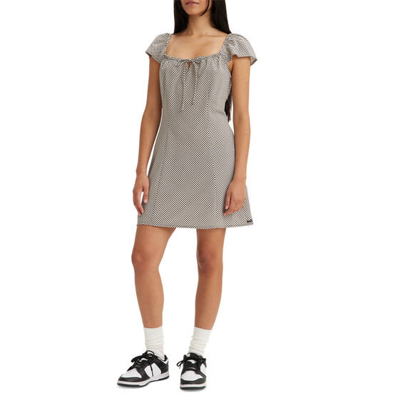 Women's Misha Checkered Flutter-Sleeve Dress
