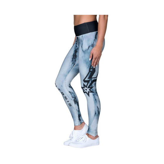 Women's Black San Antonio Spurs Marble Wordmark Leggings