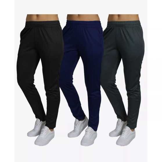 Women's Moisture Wicking Fashion Performance Pants, 3 Pack
