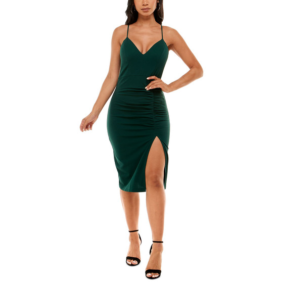 Juniors' Shirred Bodycon Dress