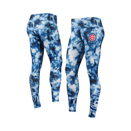 Women's Royal Chicago Cubs Tie-Dye Leggings