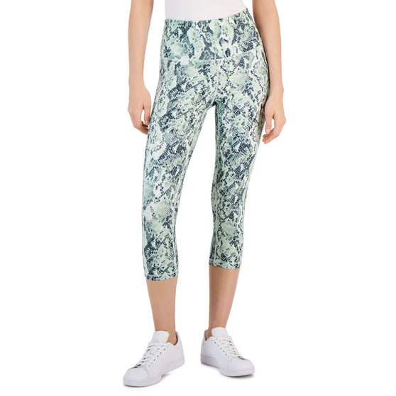Women's Snake-Print Cropped High-Rise Leggings, Created for Macy's