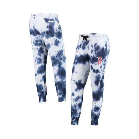 Women's White, Navy Boston Red Sox Melody Tie-Dye Jogger Pants