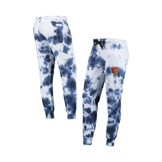 Women's White, Navy Chicago Bears Melody Tie-Dye Jogger Pants