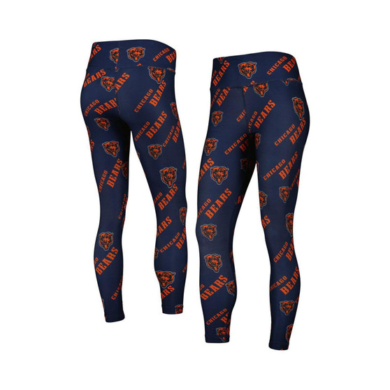Women's Navy Chicago Bears Breakthrough Allover Print Lounge Leggings