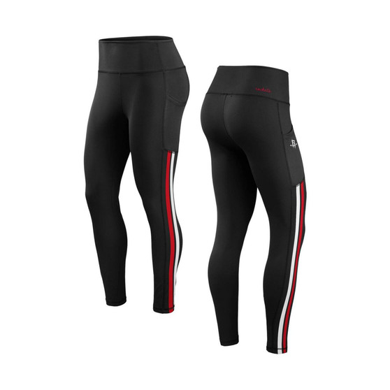Women's Black Houston Rockets Striped Leggings