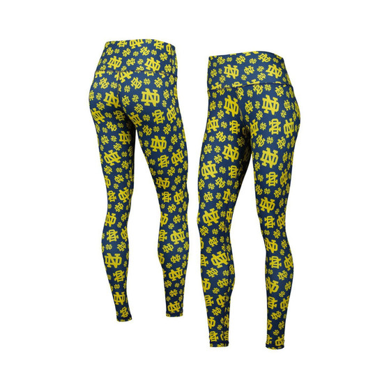 Women's Navy Notre Dame Fighting Irish Team Stacked Mascot Leggings