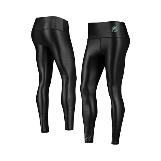 Women's Black Michigan State Spartans Shine Liquid Leggings