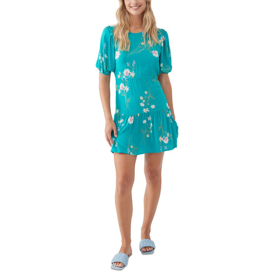 Juniors' Alta Open-Back Ruffled-Hem Dress