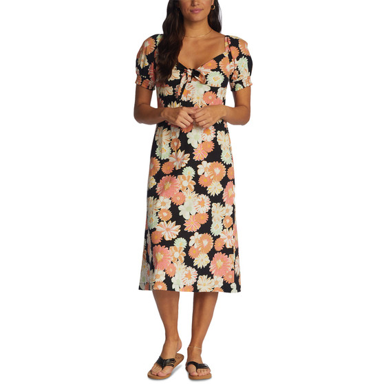 Juniors' Summertime Feeling Puff-Sleeve Dress
