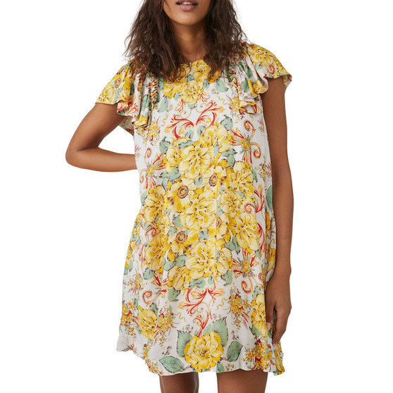Women's Yara Printed Flutter-Sleeve Minidress