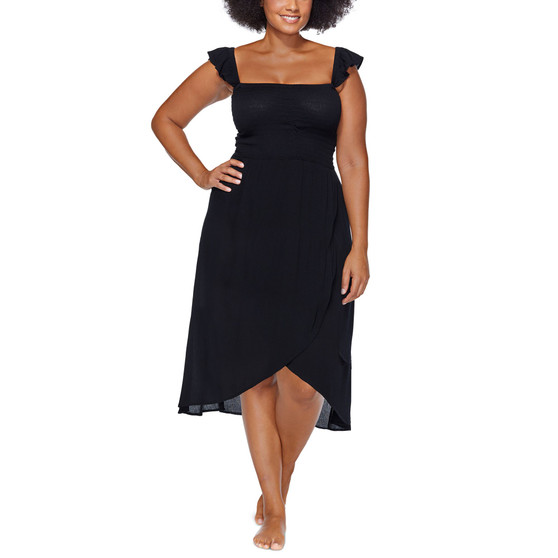 Plus Size Tropica Smocked Swim Dress Cover-Up