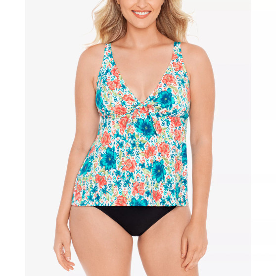 Women's V-Neck Bow Front Tankini Top & Bottoms
