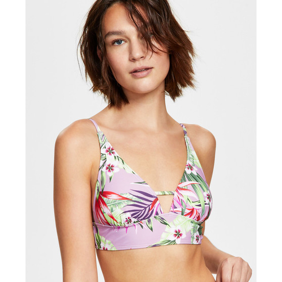Salt+ Cove Juniors' Printed Front-Tab Bikini Top, Created For Macy's