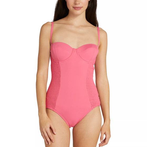 Women's Smocked Underwire One-Piece Swimsuit