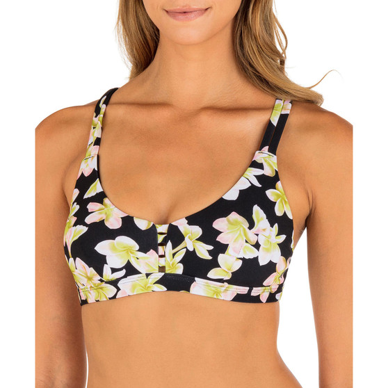 Juniors' Max Plumeria Scoop-Neck Bikini Top