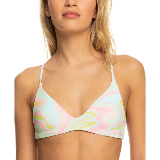 Juniors' Tropics Hype Reversible Athletic Triangle Bikini Top
